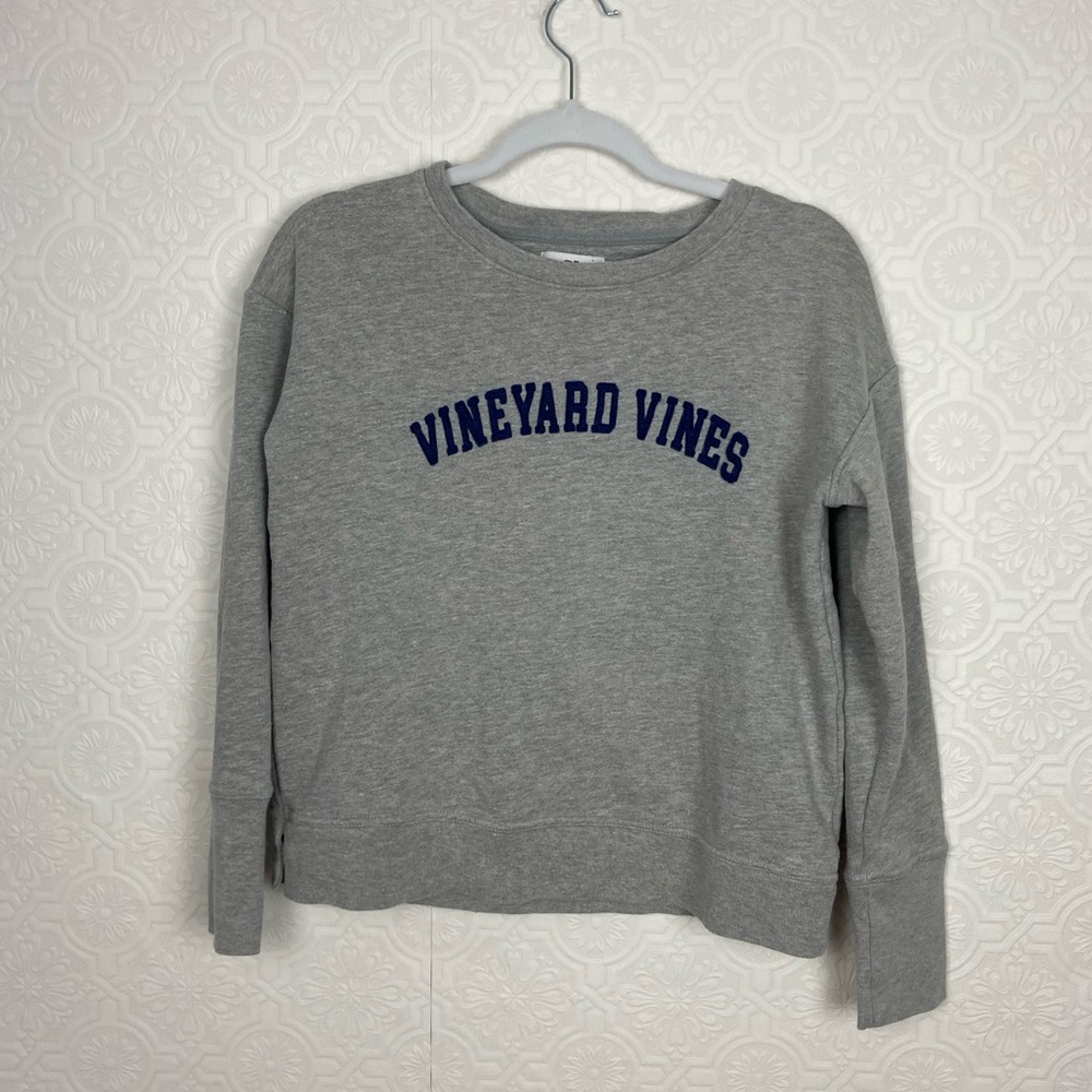 Vineyard Vines Crewneck Sweatshirt Fleece Scoop Crew Grey Heathered